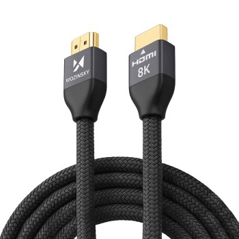 Wozinsky HDMI 2.1 Cable 8K 60 Hz 48 Gbps / 4K 120 Hz / 2K 144 Hz 5 m Silver (WHDMI-50)