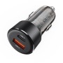 Acefast B12 60W (USB-A+USB-C) dual-port car charger,black